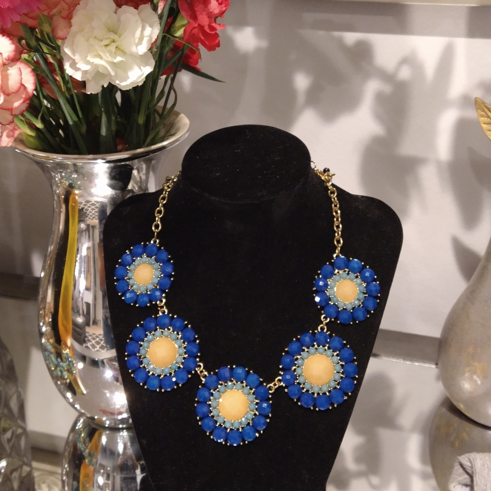 Statement Necklace Beautiful Blue - image 2